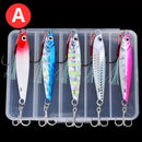 Premium Metal Jig Sets in a Box (5 pcs) - Fishing Made Easy!