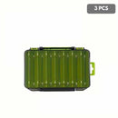3 Pcs | Double-Sided Tackle Box – Streamlined, Heavy-Duty Organizer for All Your Lures, Hooks & Baits