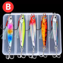 Premium Metal Jig Sets in a Box (5 pcs) - Fishing Made Easy!