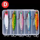 Premium Metal Jig Sets in a Box (5 pcs) - Fishing Made Easy!