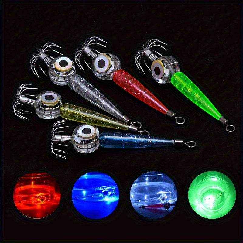 LED Luminous Squid Hook – Glow in Dark Squids Fishing Lure
