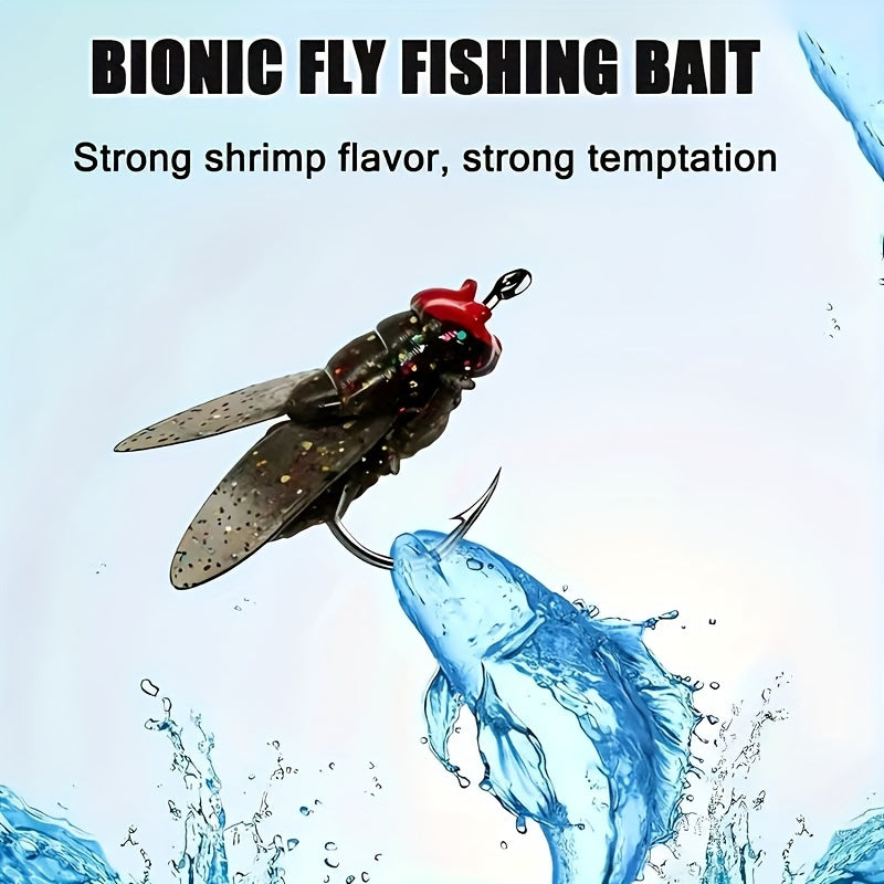 10pcs Fly Fishing Lure Kit – 10PCS Durable PVC Flies for Bass, Trout & Freshwater Fishing