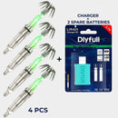 LED Squid Lures Kit | Night Fishing Squid Jig with Sharp Hooks + Charger with 2 Spare Batteries