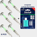 LED Squid Lures Kit | Night Fishing Squid Jig with Sharp Hooks + Charger with 2 Spare Batteries