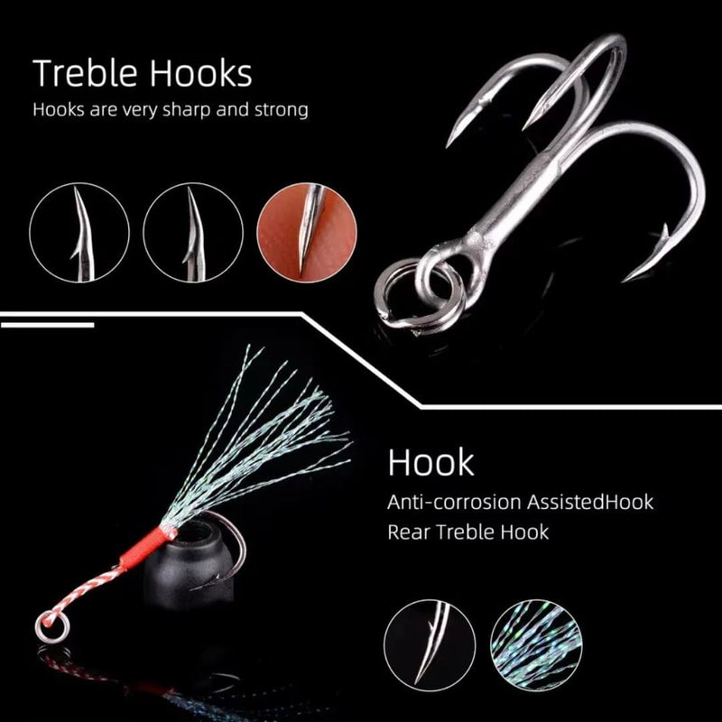 Premium Metal Jig Sets in a Box (5 pcs) - Fishing Made Easy!