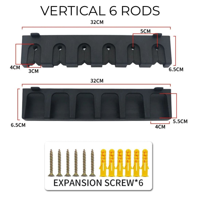 ROLLFISH Fishing Rod Storage Rack - 6 Rods