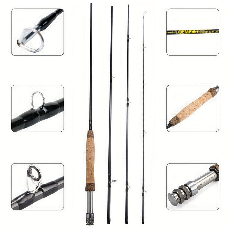 Fly Fishing Rod 5/6wt (2,73m) – Premium Quality, Lightweight and Compact 4-Piece