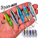5pcs | Metal Jig Set – Long Casting Lures for Shore Fishing & Sea Bass
