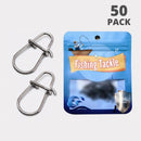 50 Pack | Egi Snap Speed Fast Connector Stainless Steel for Saltwater & Freshwater