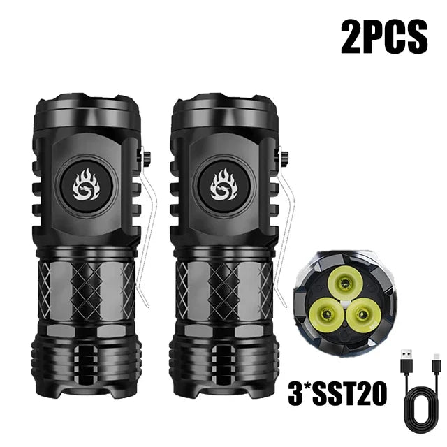 🔥LAST DAY PROMOTION🔥Three-eyed Monster Mini Flash Super Power Flashlight