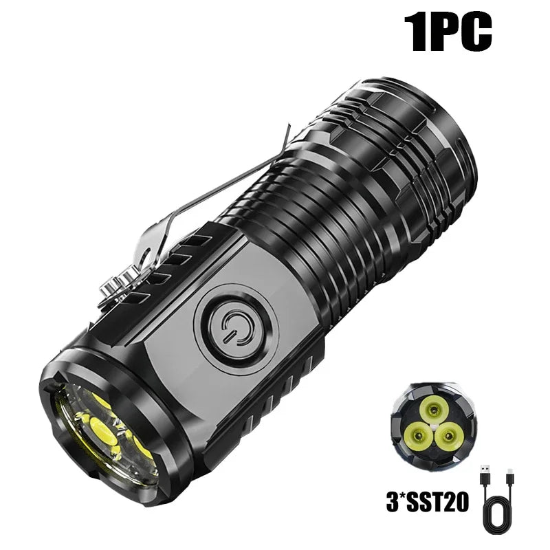 🔥LAST DAY PROMOTION🔥Three-eyed Monster Mini Flash Super Power Flashlight