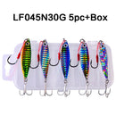 5pcs | Metal Jig Set – Long Casting Lures for Shore Fishing & Sea Bass