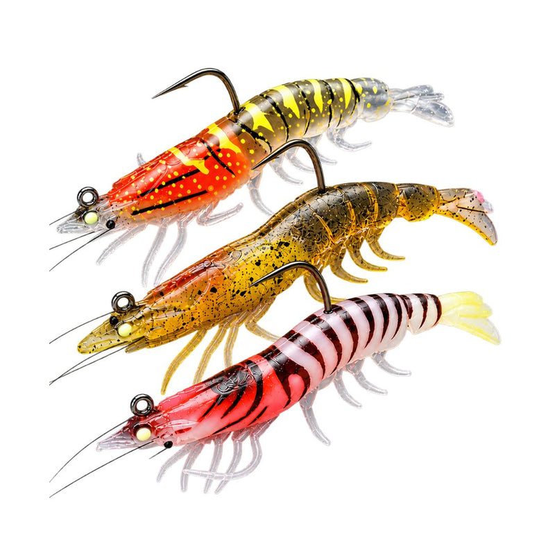Luminous Shrimp Soft Bait Fishing Lure – Premium 3-Piece Kit