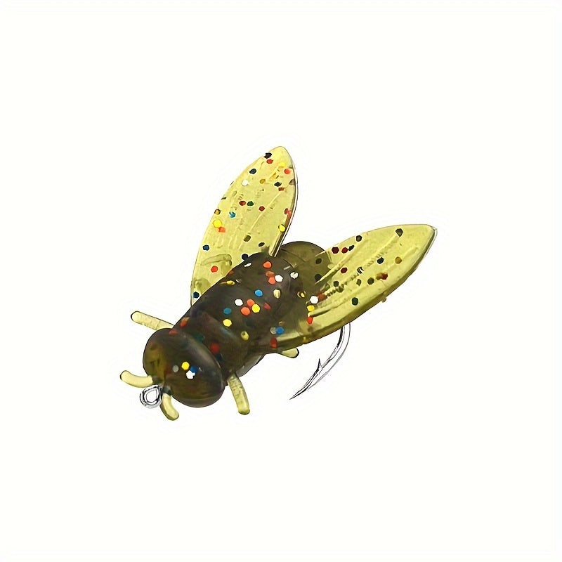 10pcs Fly Fishing Lure Kit – 10PCS Durable PVC Flies for Bass, Trout & Freshwater Fishing