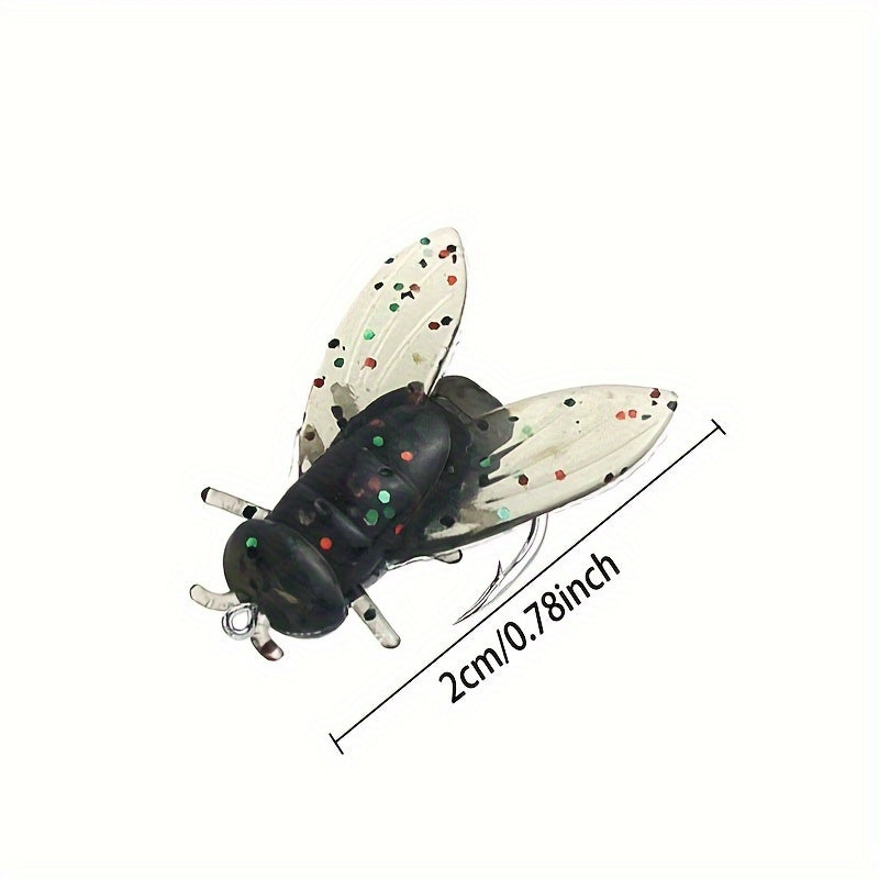 10pcs Fly Fishing Lure Kit – 10PCS Durable PVC Flies for Bass, Trout & Freshwater Fishing