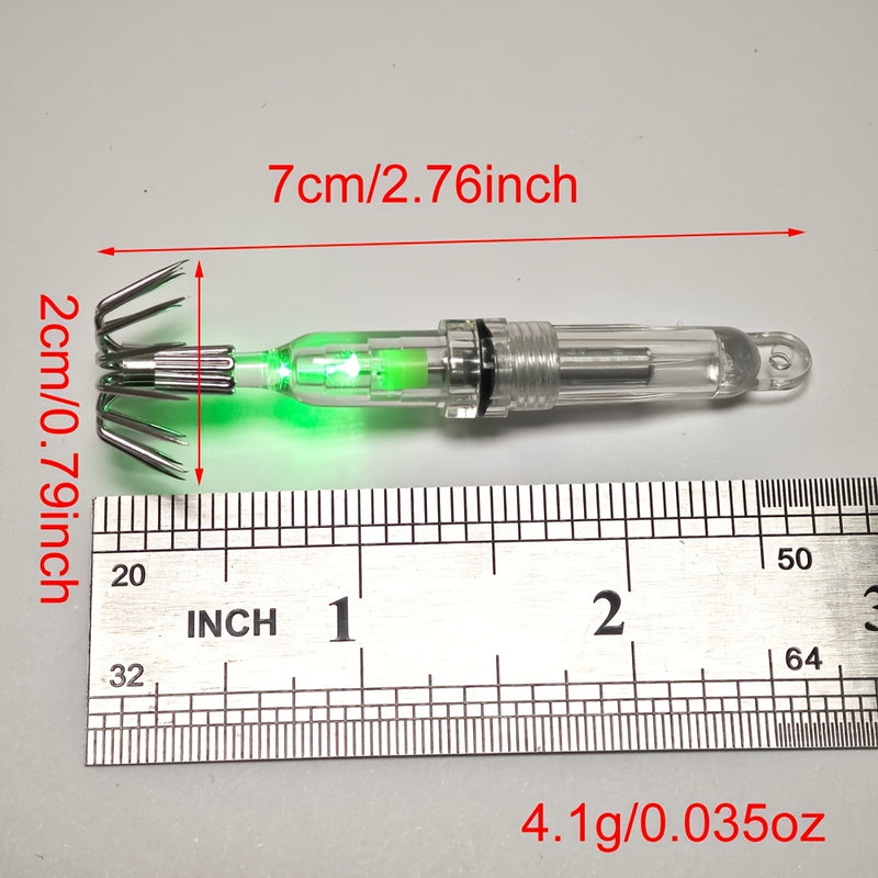 2PCS Squid Lures – Glow Baits for Night Fishing, 7cm